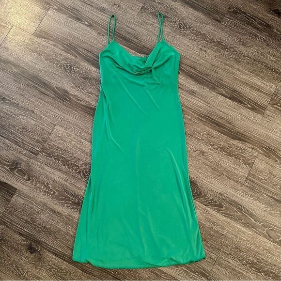 Sincerely Jules Draped Neck Slip Midi Dress - Picture 1 of 6